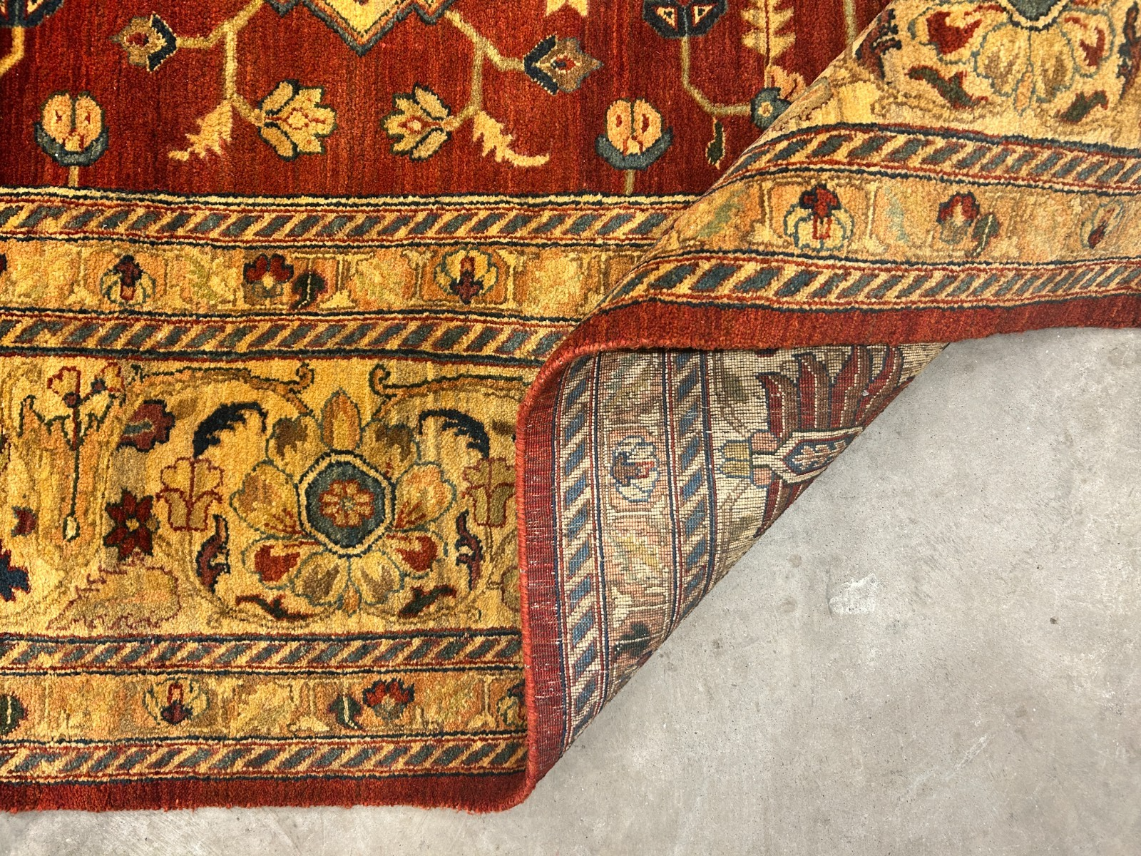 11'11"x15'5" Hand-Knotted 100% Wool Pile Herize Area Rug - Carpet