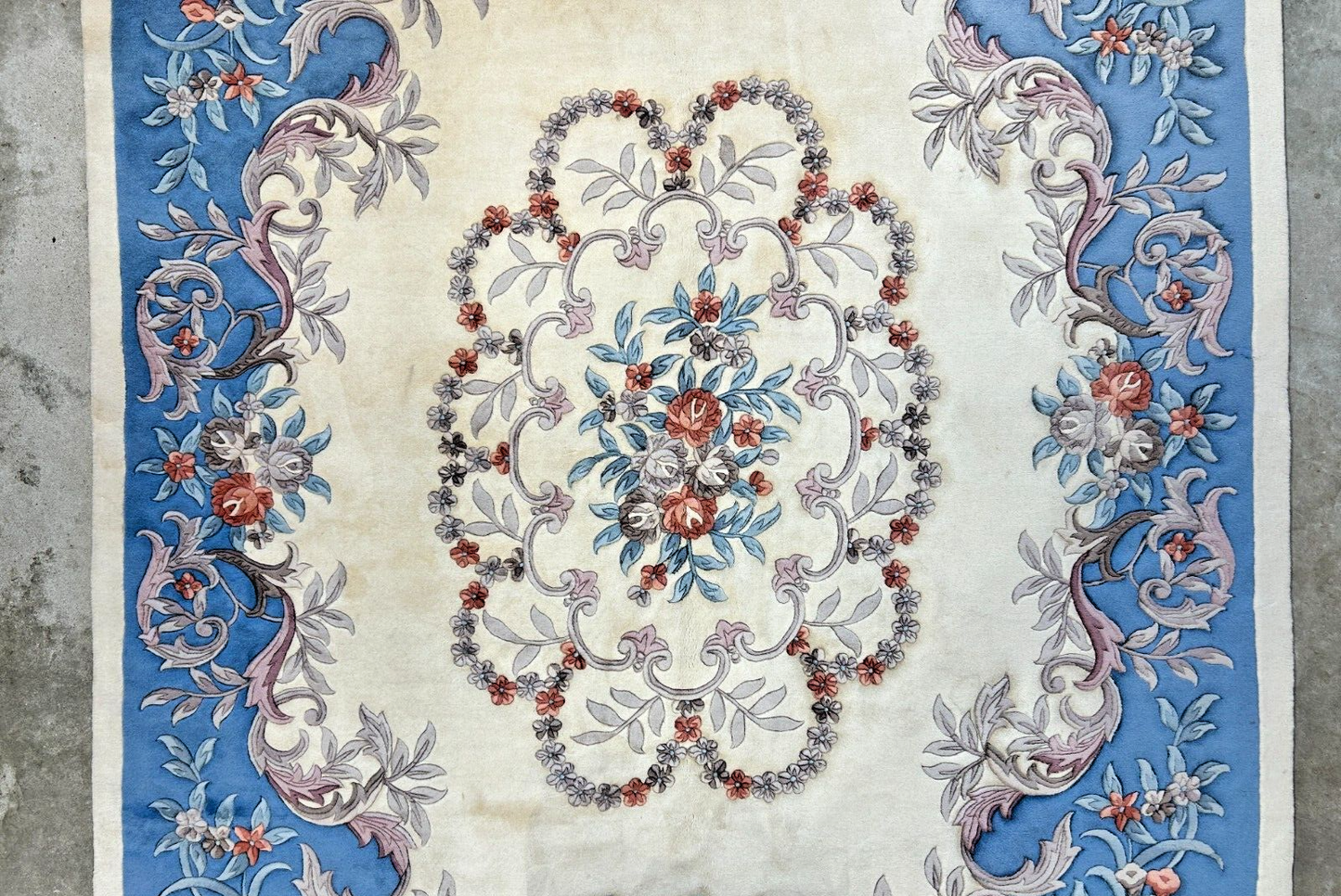 8'2" x 11'2" Hand-Knotted 100% Wool Carpet - Chinese Aubusson Area Rug