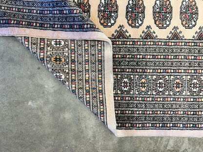 9'3"x12'6" Hand-Knotted 100% Wool Pile Bokhara Rug