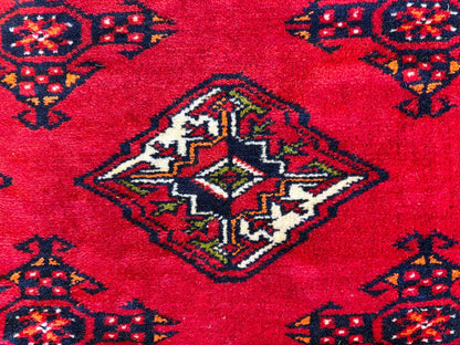 3'8"x4'8" Hand-Knotted 100% Wool Pile Bokhara Rug - Carpet