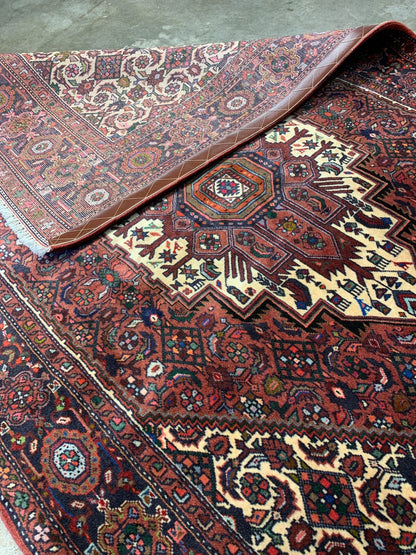 4'2"x6'6" Hand-Knotted 100% Wool Pile Bijare Gholtoghe Carpet - Area Rug