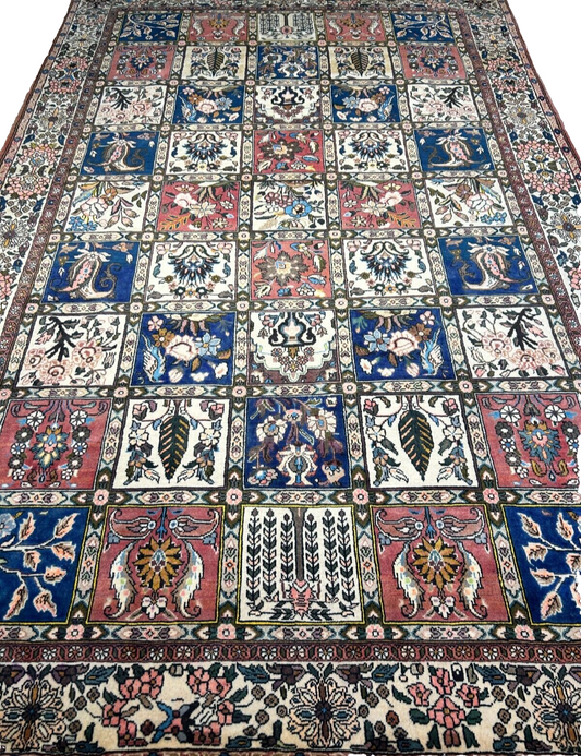 6'6"x10'0" Hand-Knotted 100% Lamb Wool Bakhtiarie Carpet - Area Rug