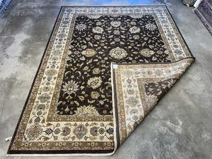 9'x11'10" Hand-Knotted 100% Wool Pile Pishawar Rug