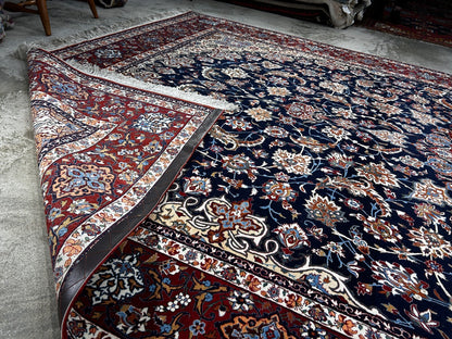 7'9"x12'8" Extra Fine Hand-Knotted Wool & Silk Isfahane Seirafian Rug