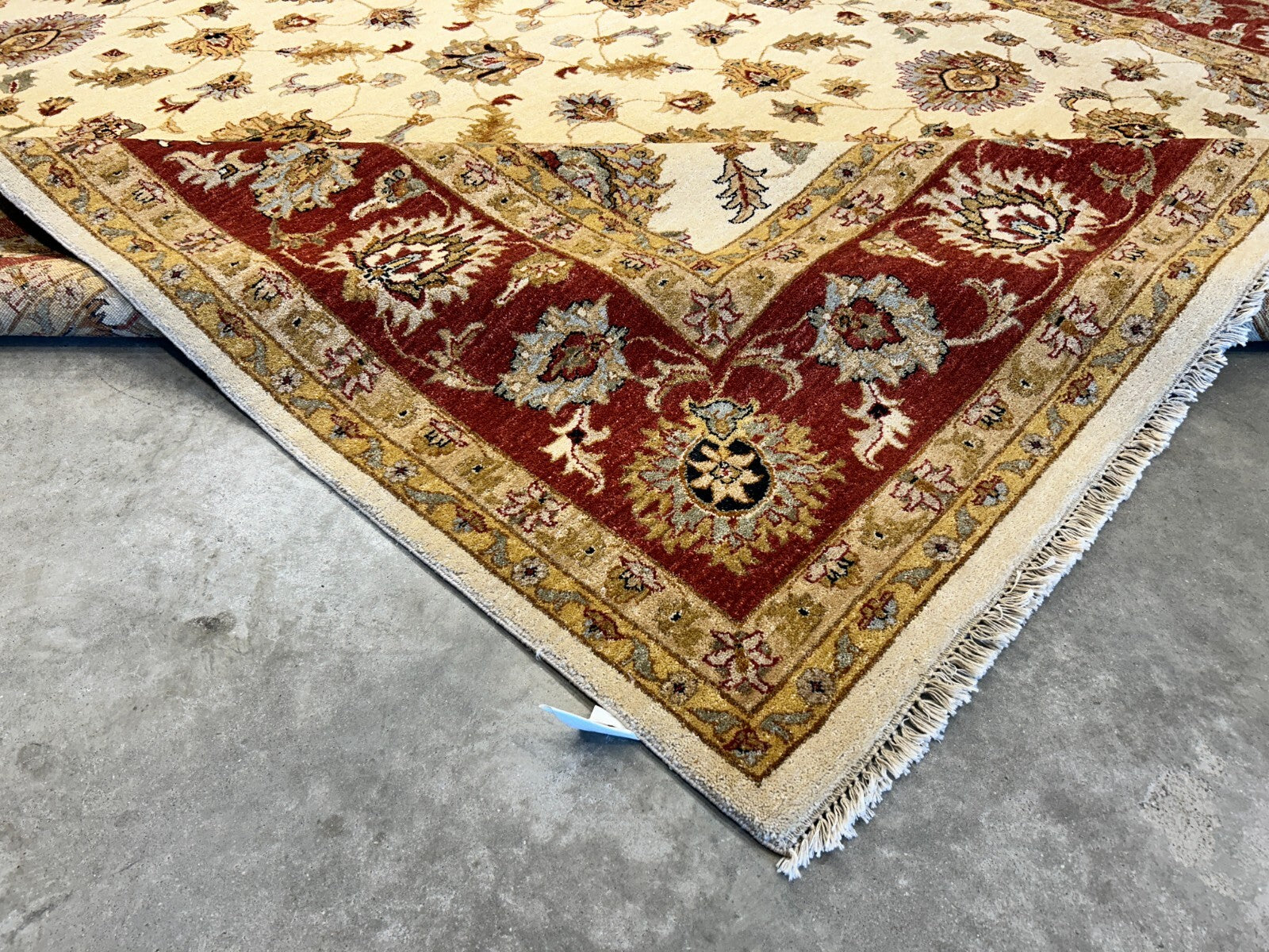 9'x12' Hand-Knotted 100% Wool Pile Kashane Design Carpet - Area Rug