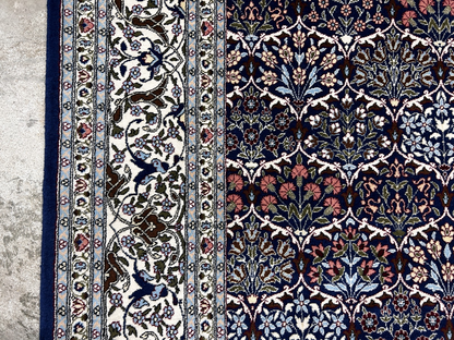 7'3"x10'10'' Hand-Knotted 100% Wool Pile Hereke Area Rug