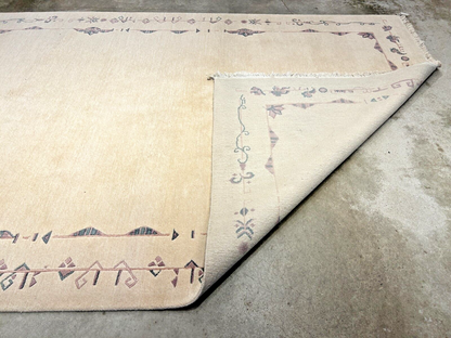 6'7"x9'10" Hand-Knotted 100% Wool Pile Indo-Nepali Carpet - Area Rug