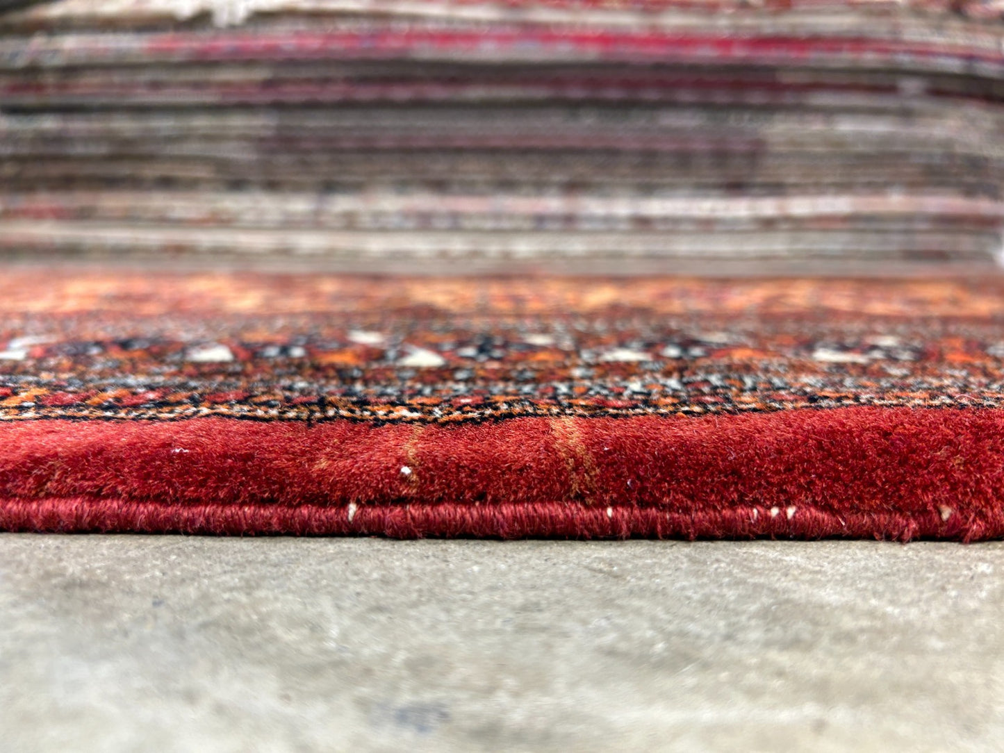 4'2"x6' Hand-Knotted 100% Wool Bokhara Area Rug - Carpet