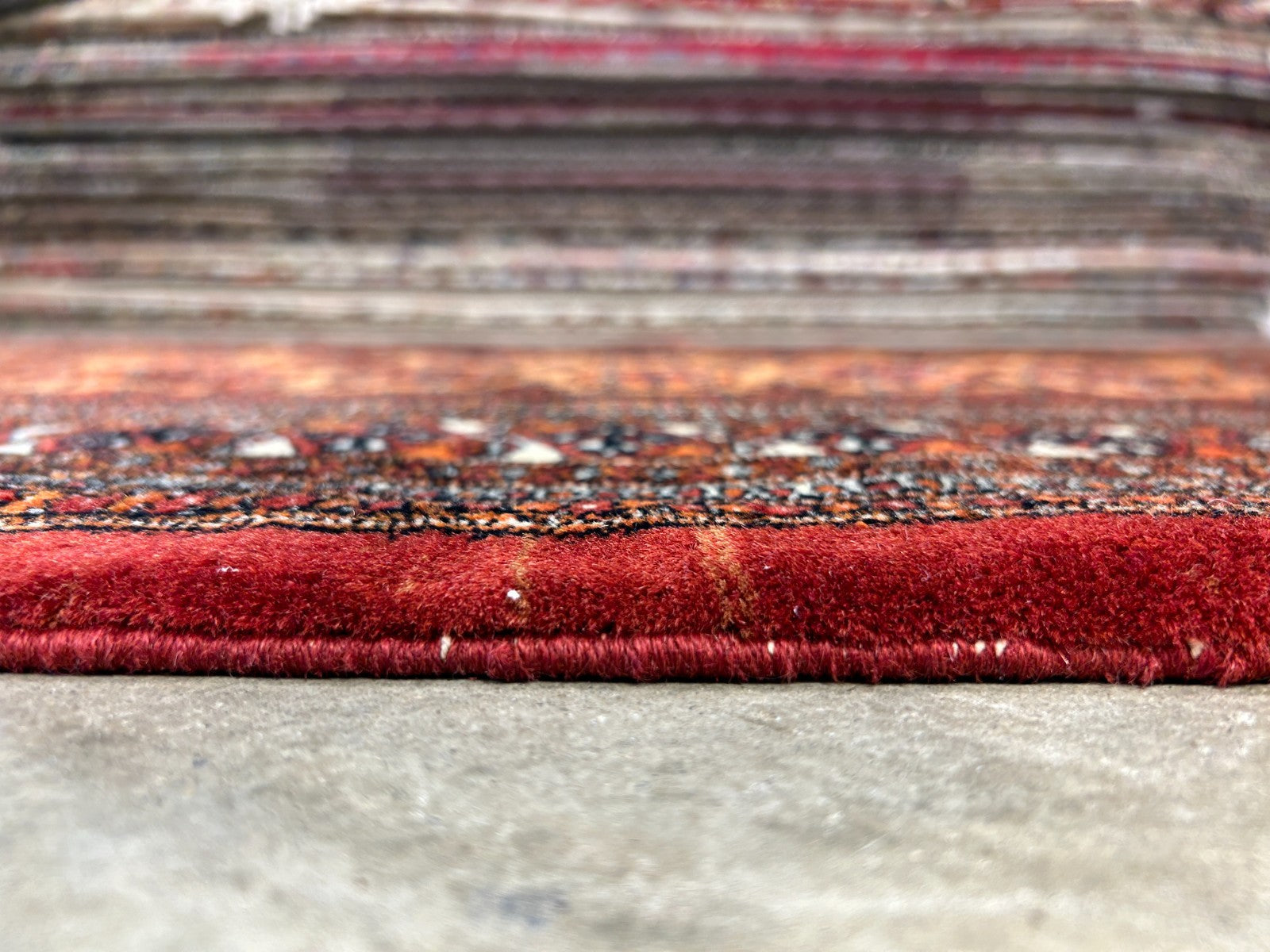 4'2"x6' Hand-Knotted 100% Wool Bokhara Area Rug - Carpet