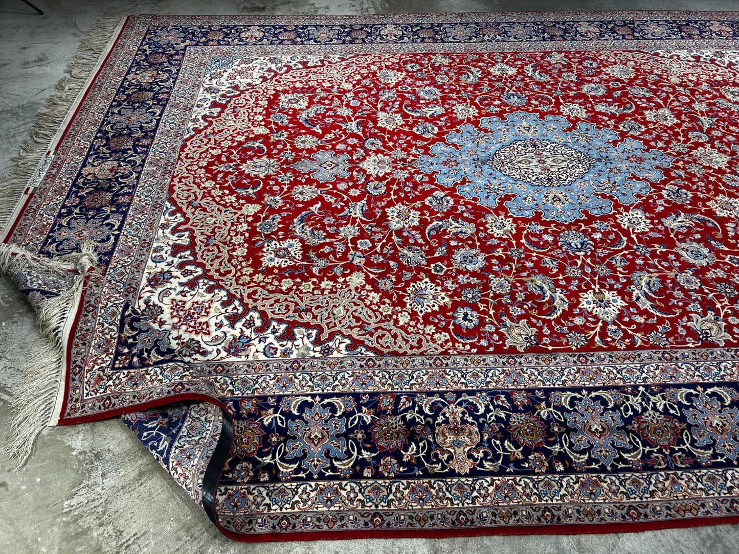 8'10"x12'4" Extra Fine Hand-Knotted Wool & Silk Isfahane Zolfaghari Rug