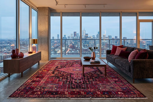 4'9" x 8'6" Hand-Knotted 100% Wool Carpet - Hamadane Area Rug