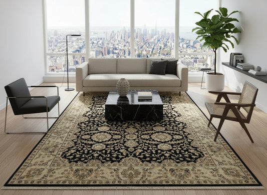 8'10"x12'7" Hand-Knotted 100% Lamb Wool IndoAgra Carpet - Area Rug