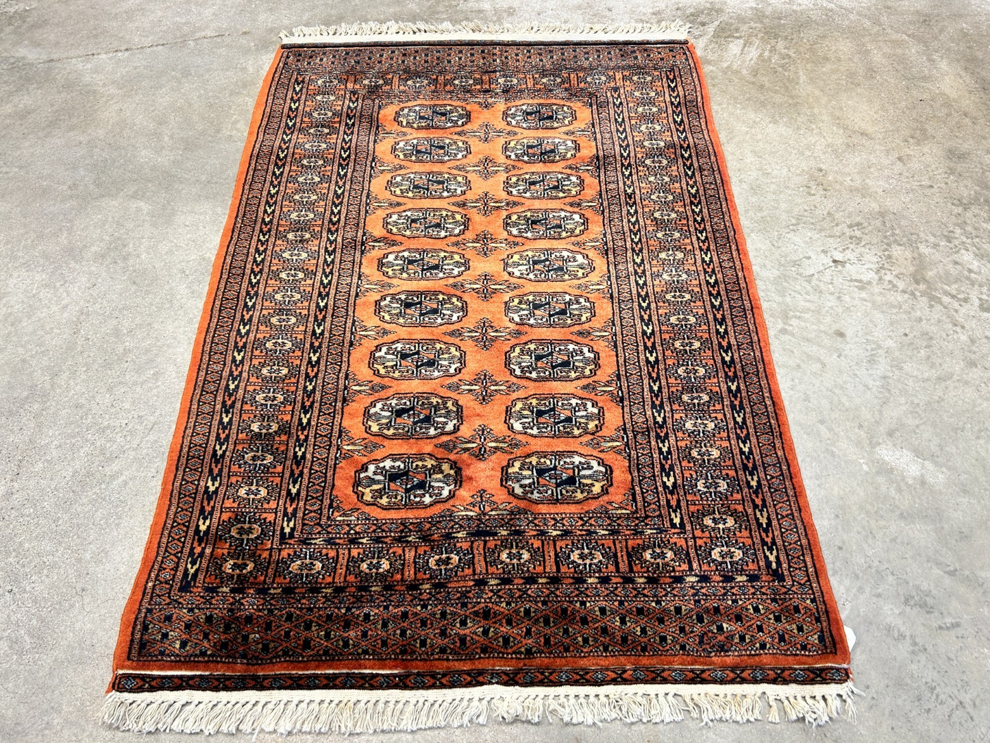 2'8"x3'11" Hand-Knotted 100% Wool Pile Bokhara Rug