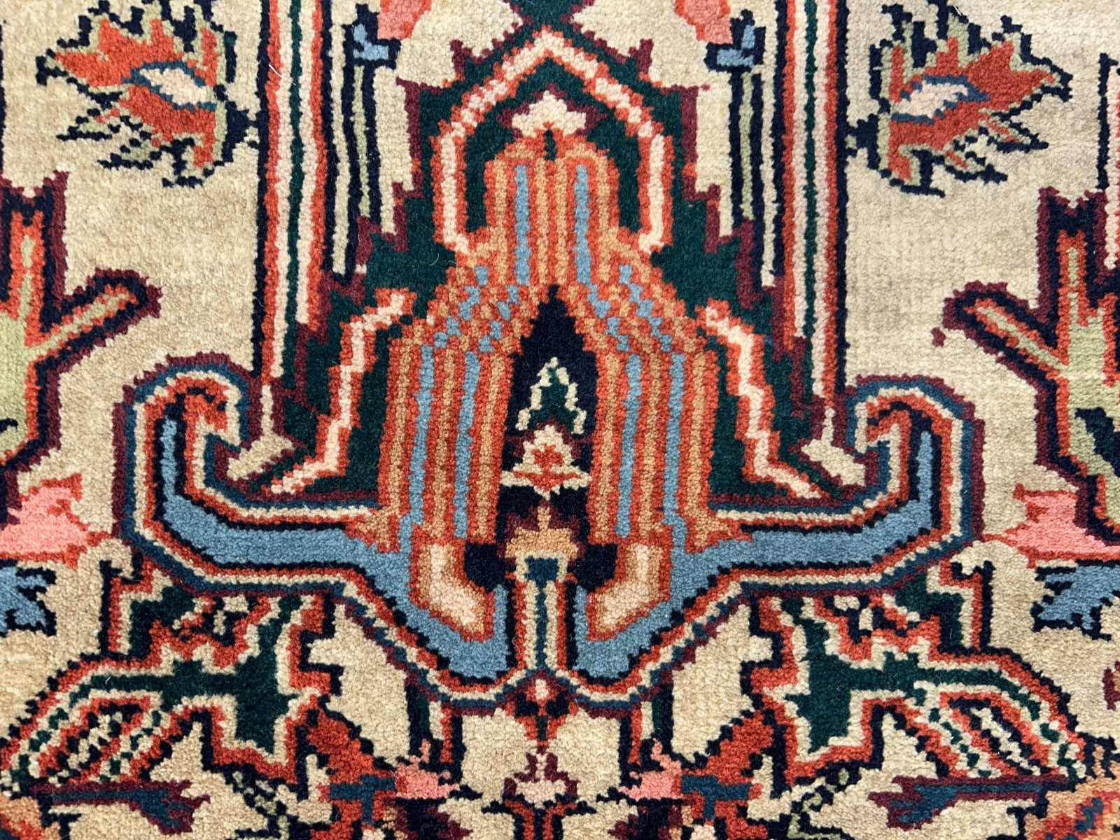 4'x6' Fine Hand-Knotted 100% Wool PileMahal Design Area Rug - Carpet