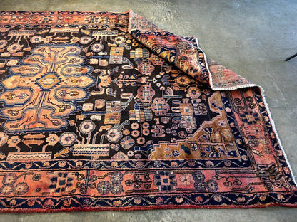 5'6" x 9'5" Hand-Knotted 100% Wool Pile Nahavande Area Rug - Carpet