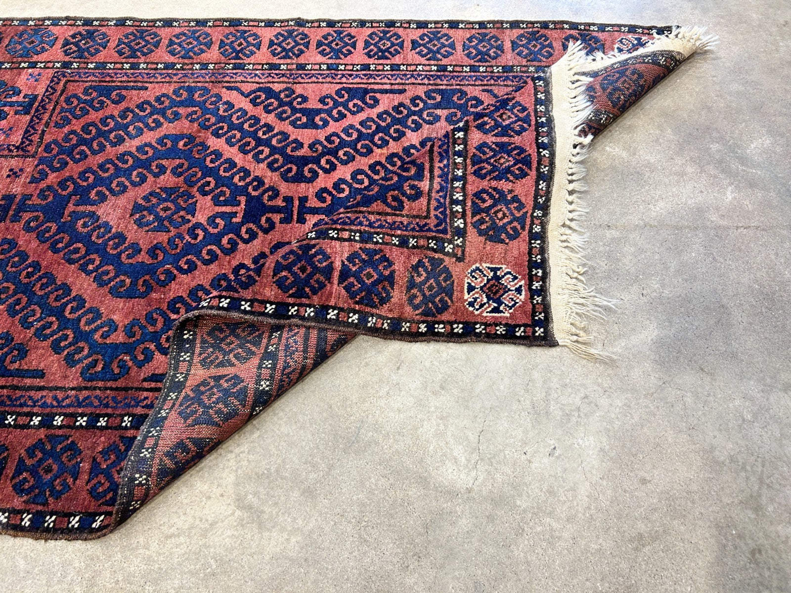 3'x4'6" Antique Hand-Knotted 100% Wool Pile Balouchi Rug