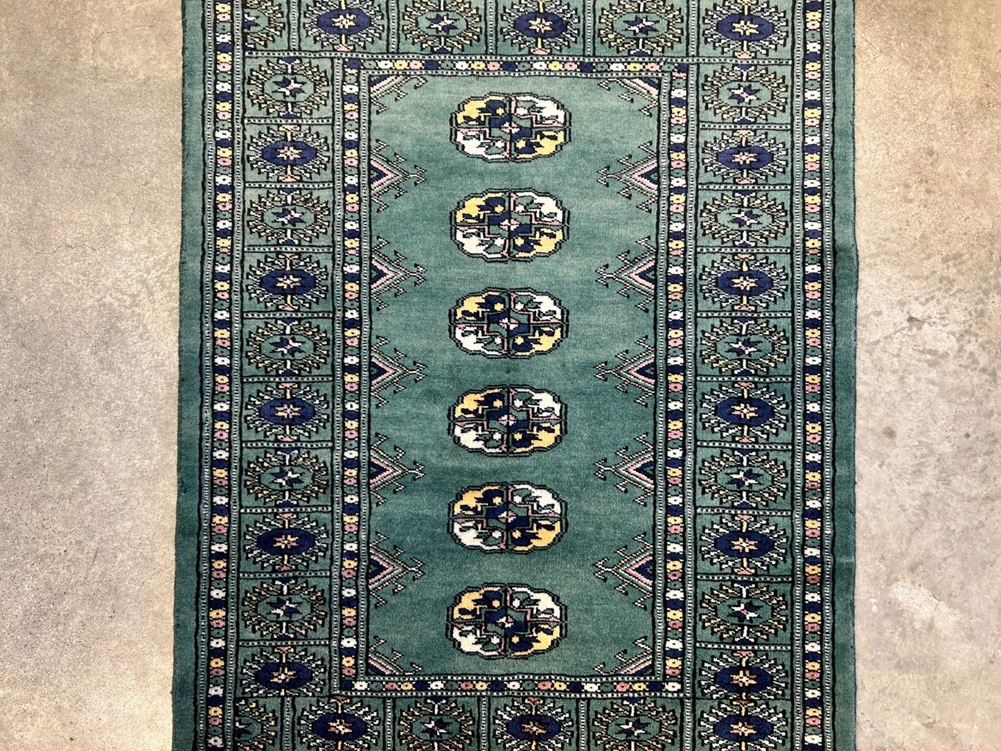 2'8"x4'1" Hand-Knotted 100% Wool Pile Bokhara Rug