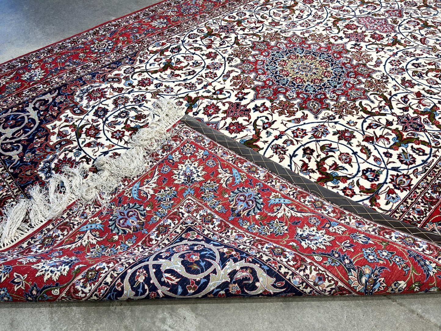6'6"x10'2" Extra-Fine Hand-Knotted Wool & Silk  Isfahane Seirafian Rug - Signed