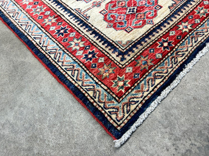 5'9"x8' Hand-Knotted 100% Wool Carpet - Kazak Area Rug