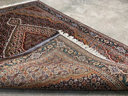 3'3"x5'0'' Hand-Knotted Silk & Wool Tabrize Mahi Area Rug - Area Carpet