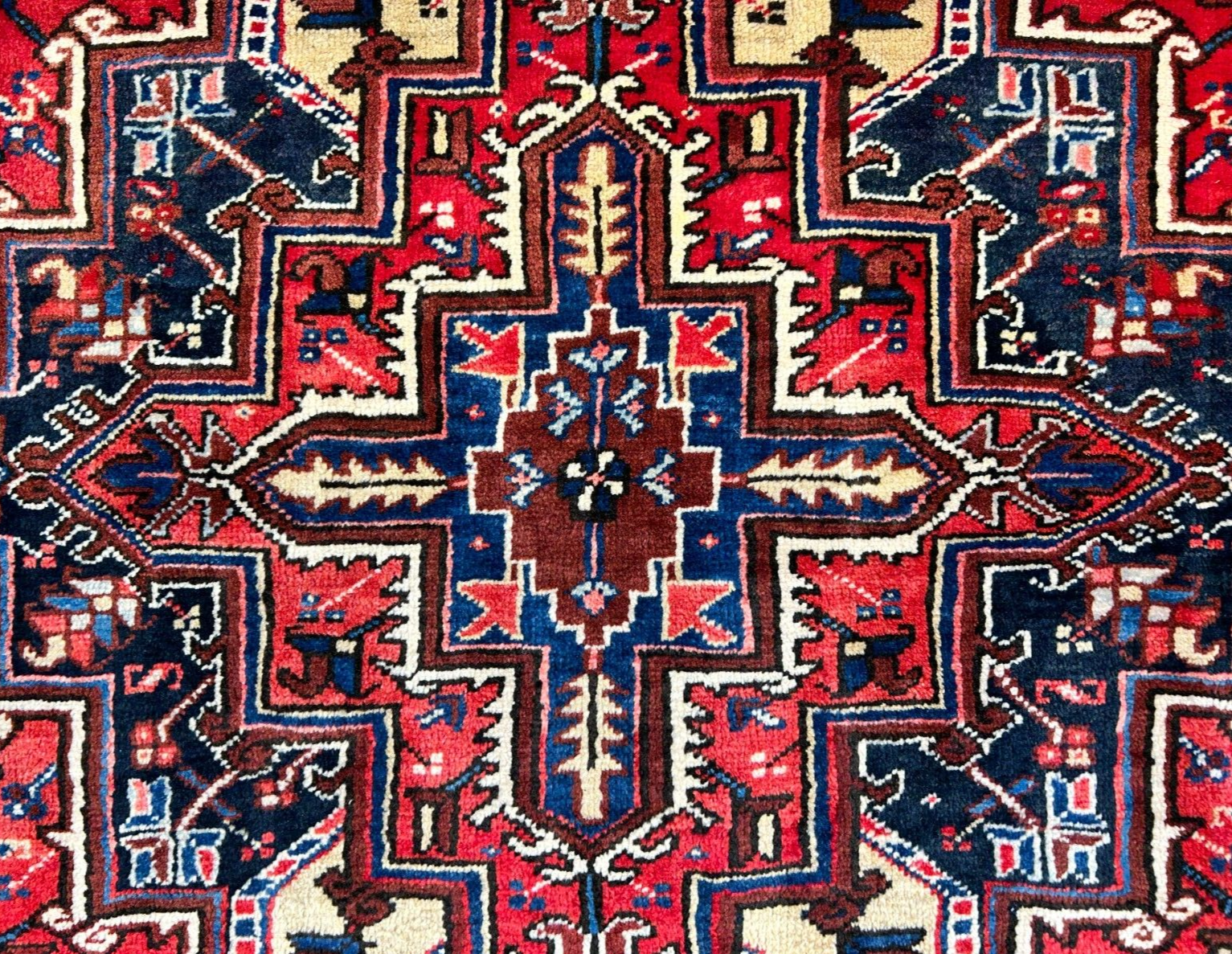 7'2"x10'1" Hand-Knotted 100% Wool Herize Carpet - Area Rug