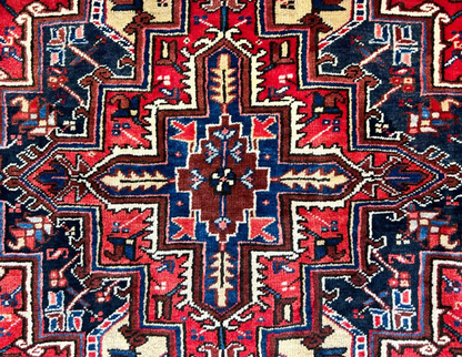 7'2"x10'1" Hand-Knotted 100% Wool Herize Carpet - Area Rug