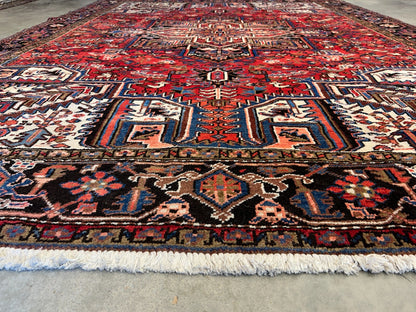 8'2"x11'1" Hand-Knotted 100% Wool Pile Herize Rug