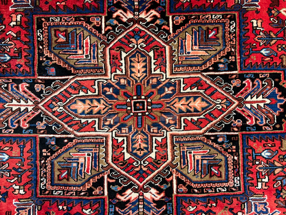 8'2"x11'1" Hand-Knotted 100% Wool Pile Herize Rug