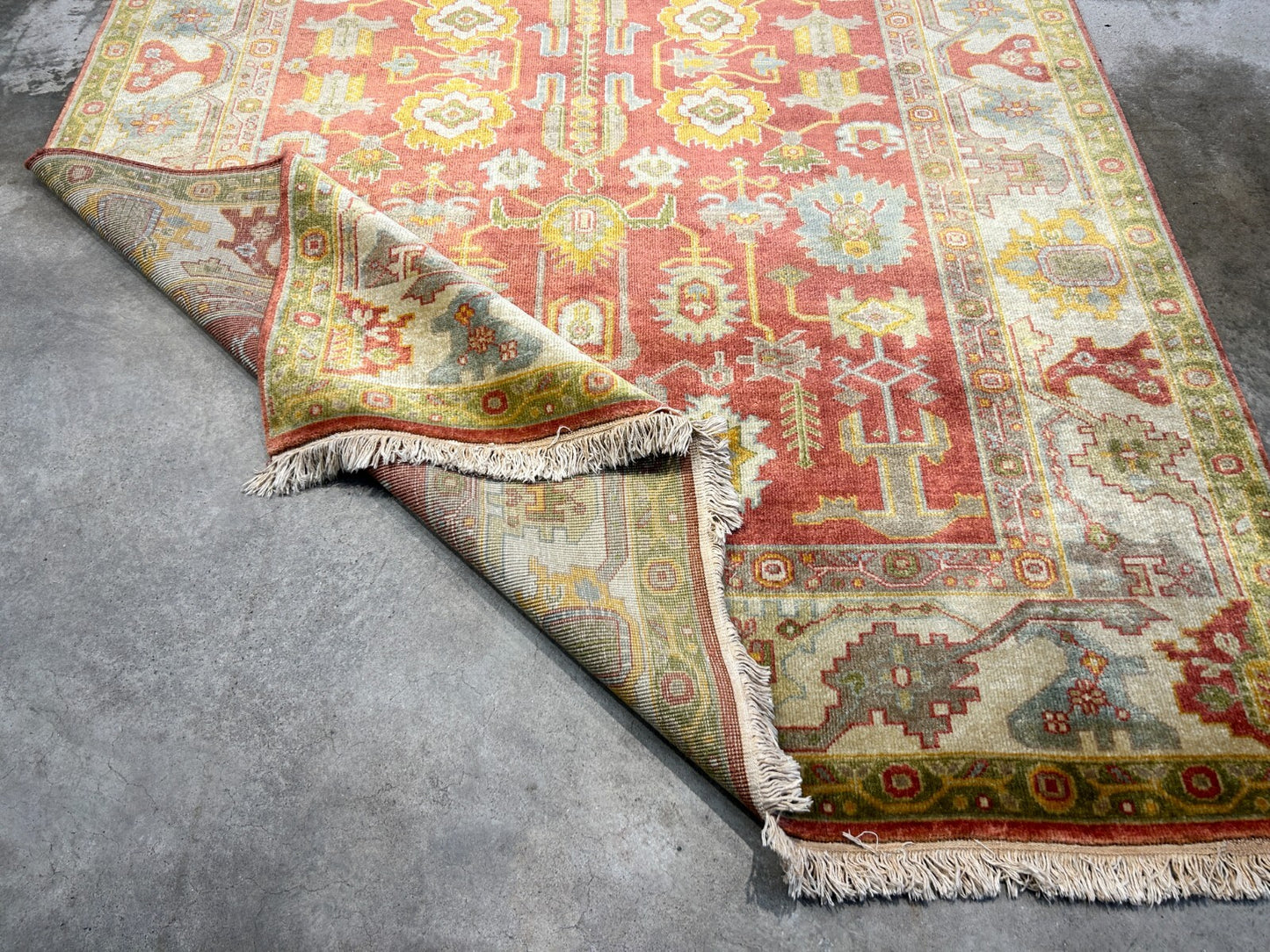 6'2"x8'11" Hand-Knotted 100% Wool Pile India-Farahane Carpet - Area Rug