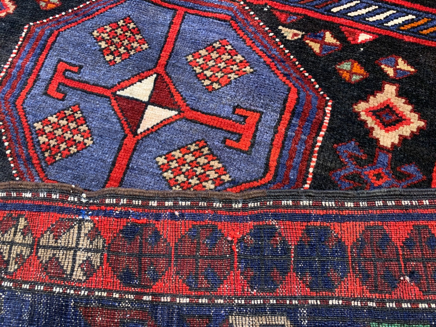 4'7"x6'5" Collector Antique Fine Baby Lamb Wool Caucasian Area Rug