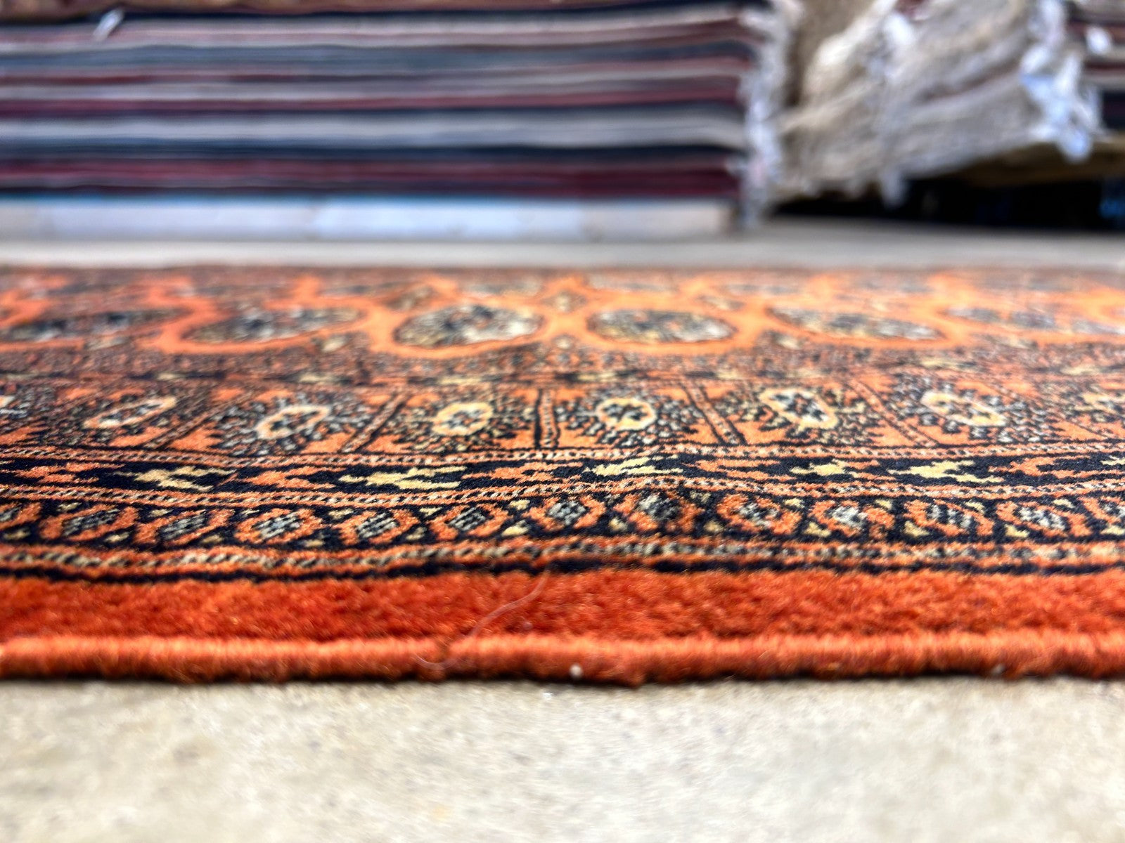 2'8"x3'11" Hand-Knotted 100% Wool Pile Bokhara Rug