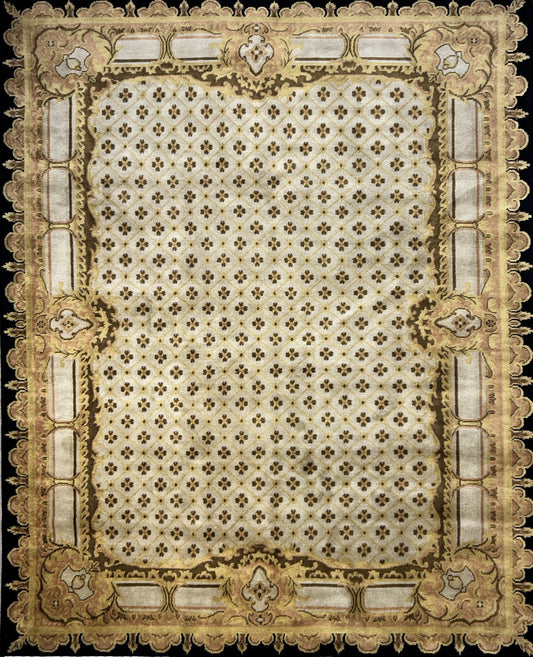 8’2”x10’1” Hand-Knotted 100% Wool Pile Oriental Area Rug - Carpet