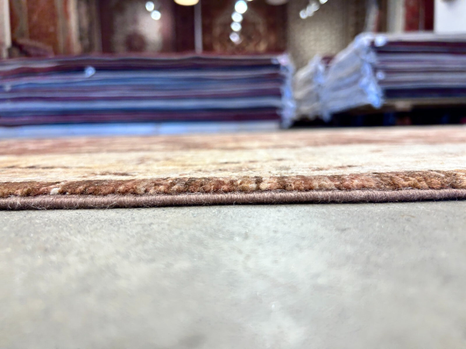 6'7"x9'5" Hand-Knotted 100% Wool Pile Pishawar Oushak Carpet - Area Rug