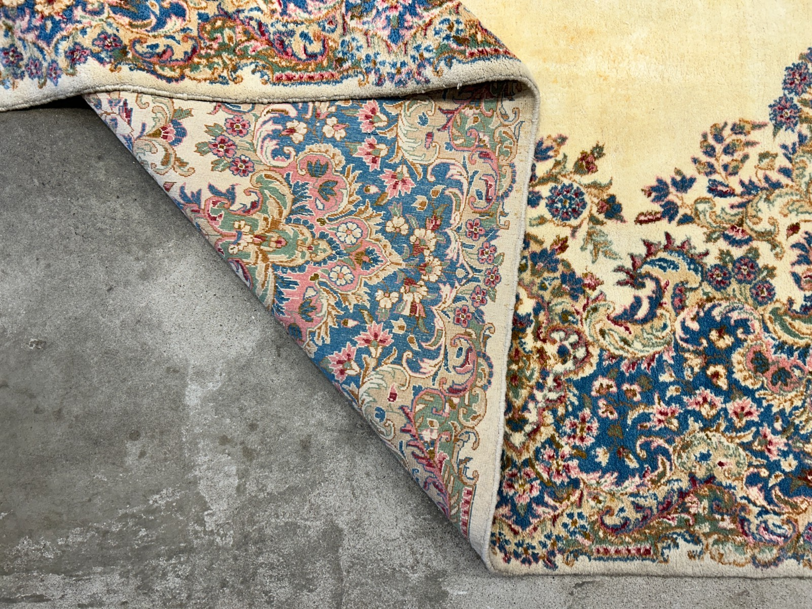 10'11"x14'9" Hand-Knotted 100% Wool Pile Kermane Area Rug - Carpet