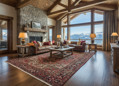 8'10"x11'8" Hand-Knotted 100% Wool Pile Herize Rug