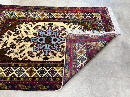 3'3"x4'9'' Hand-Knotted 100% Wool Afghan Medallion Area Rug