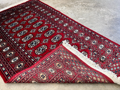 3'x5' Hand-Knotted 100% Wool Pile Bokhara Rug