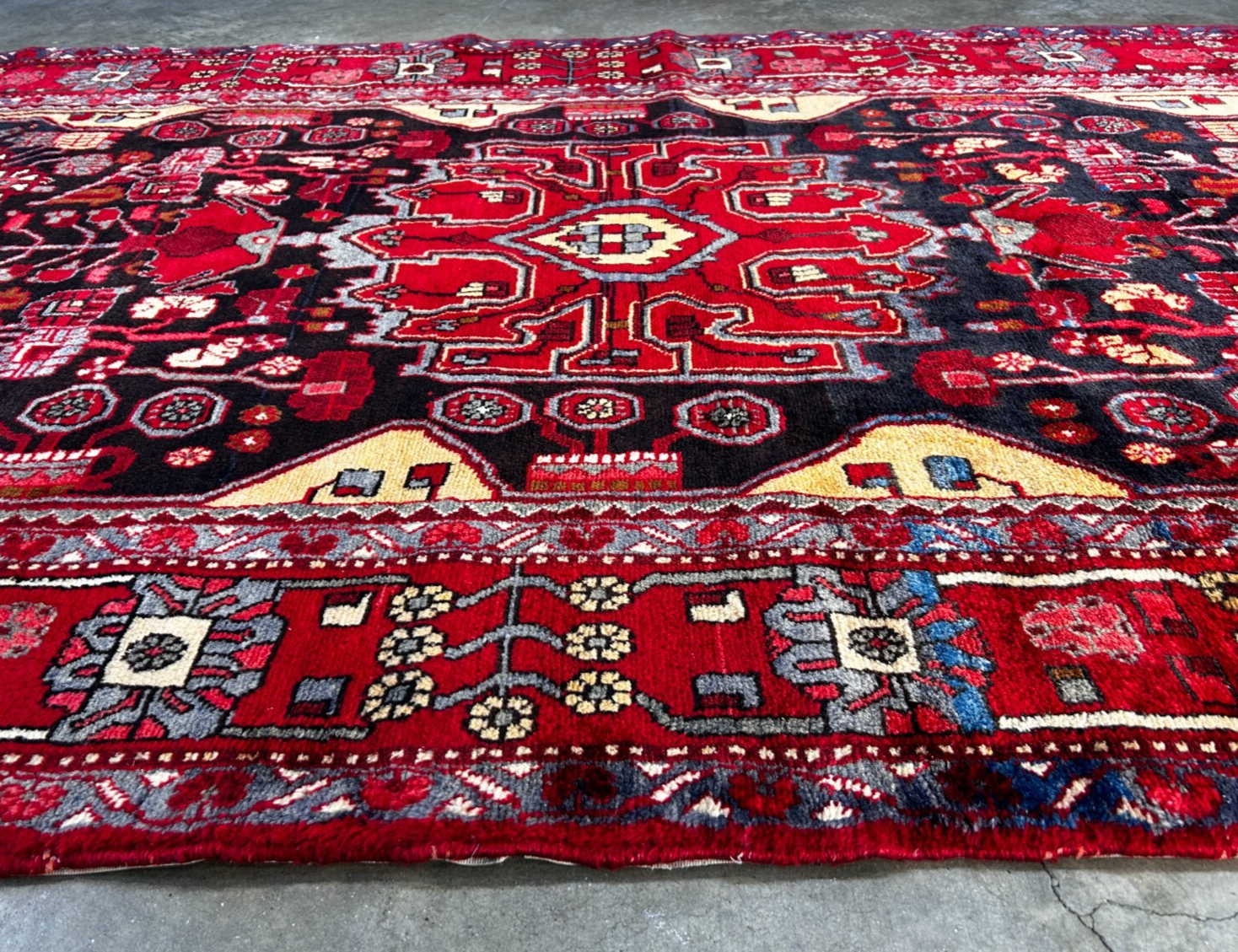 5'0" x 9'11" Hand-Knotted 100% Wool Pile Nahavande Area Rug - Carpet