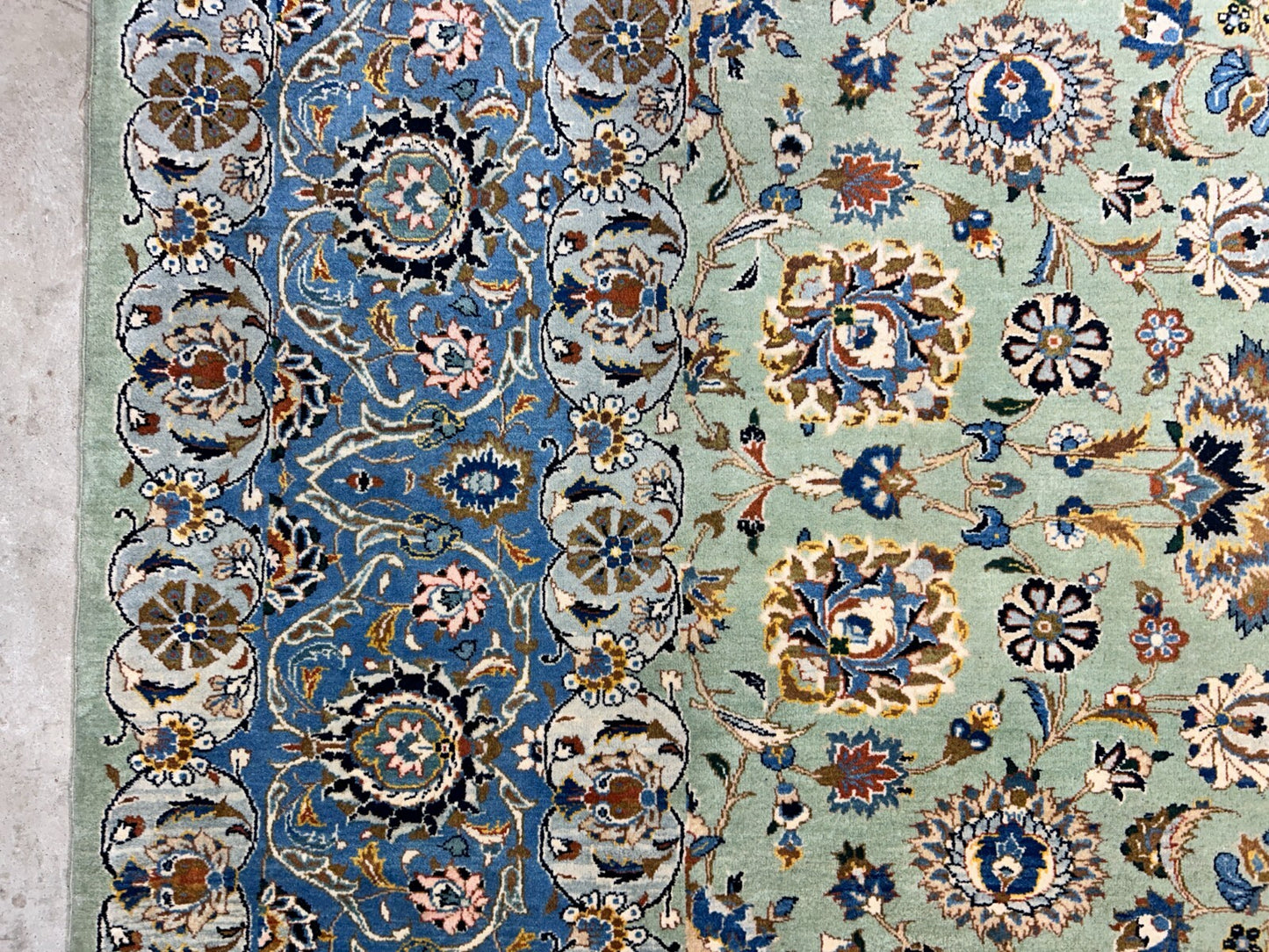 10'6"x14'6" Hand-Knotted 100% Wool Pile Kashane Rug