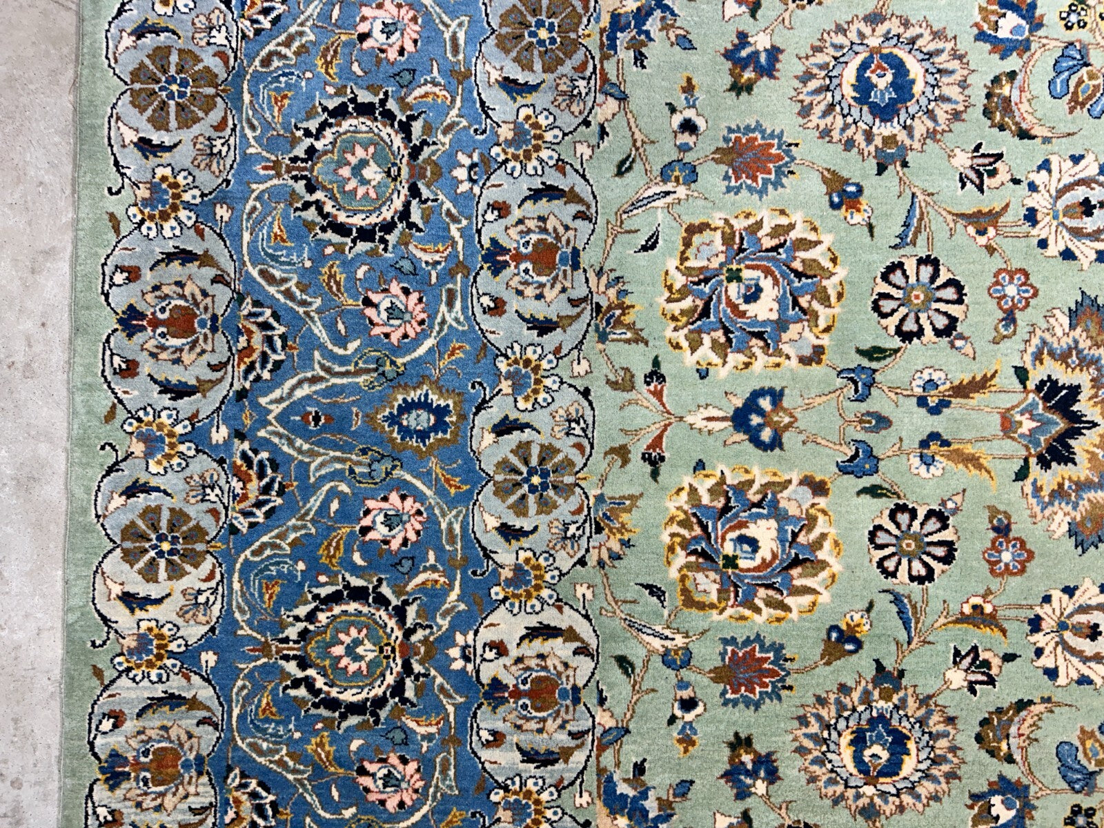 10'6"x14'6" Hand-Knotted 100% Wool Pile Kashane Rug