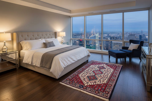 3'5"x5' Hand-Knotted 100% Wool Pile Yalamehe Rug