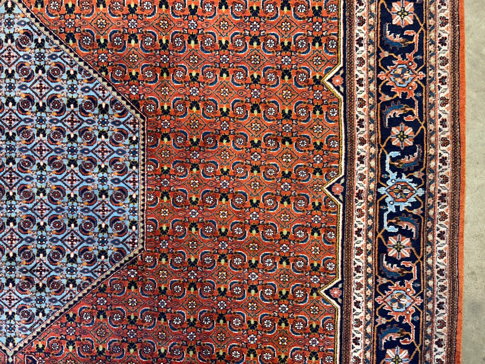 8'6"x12' Hand-Knotted 100% Wool Pile IndoBijar Rug