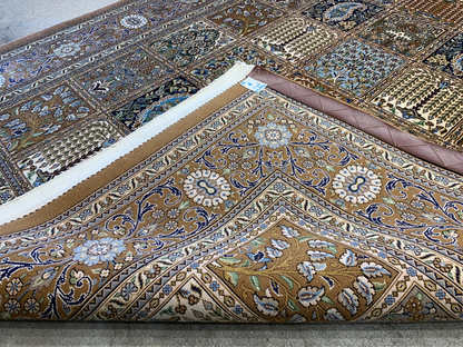 4'6"x7' Fine Hand-Knotted 100% Wool Pile Qume Rug