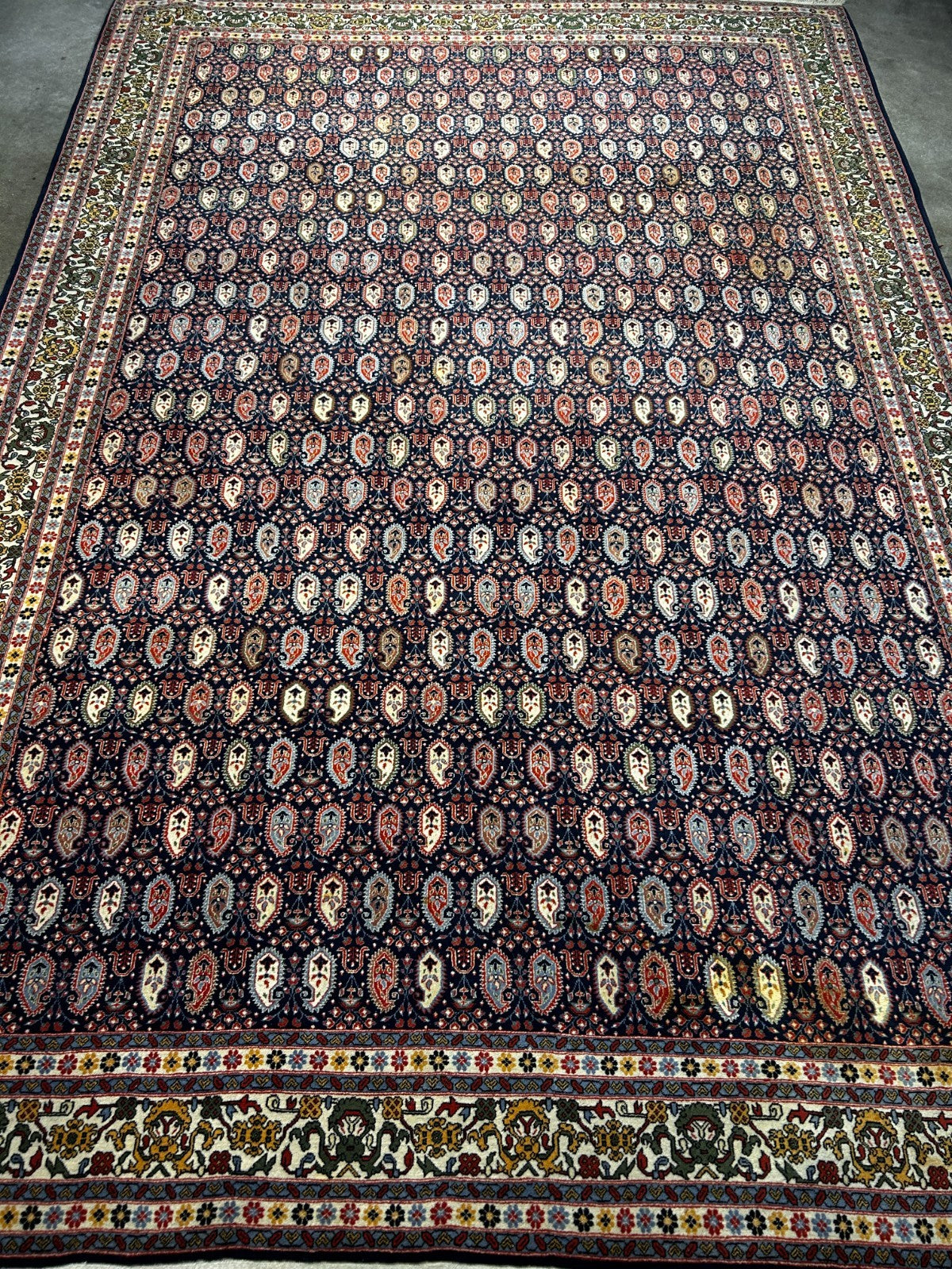 8'x11' Hand-Knotted 100% Wool Pile Hereke Area Rug - Carpet
