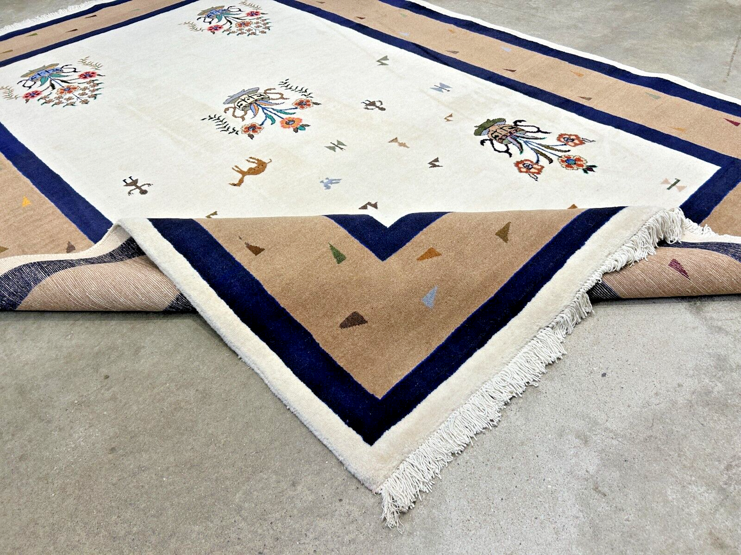 6'4"x9'9" Hand-Knotted 100% Wool Pile Gabeh Carpet - Area Rug