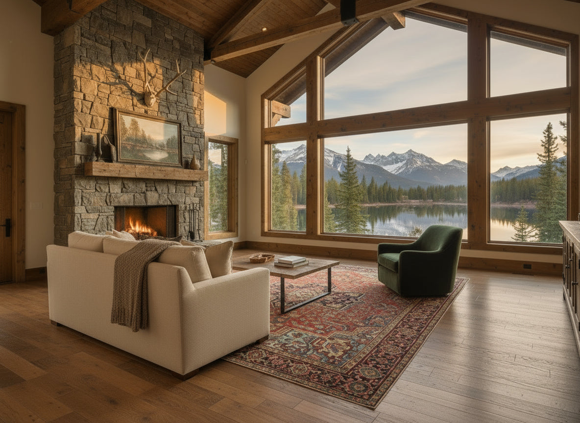 Collector Item - 9'6"x12' Antique Fine Lamb Wool Herize Serapy Hand-Knotted Rug