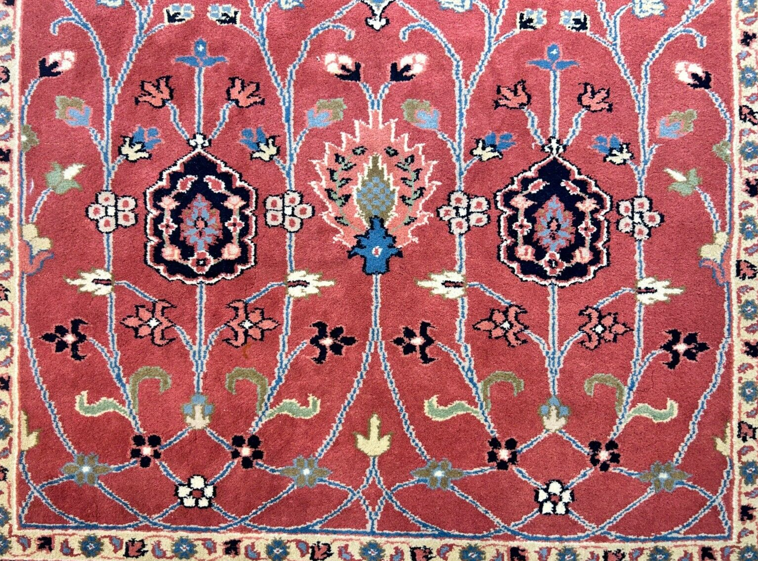 6'x9' Hand-Knotted 100% Wool Pile Indo-Serapi Carpet - Area Rug