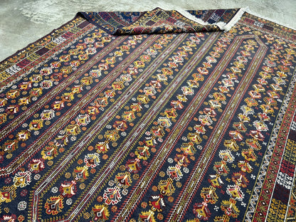 6'5"x8'9" Hand-Knotted 100% Wool Pile Balouchi Carpet - Area Rug