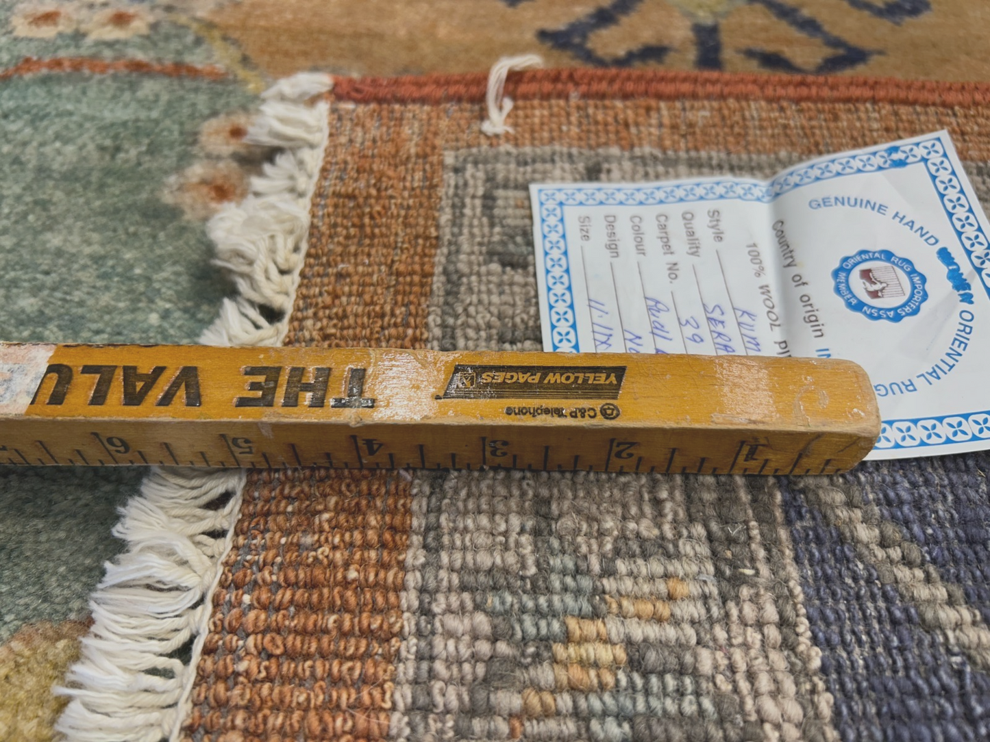 9'2"x11'11" Hand-Knotted 100%  Wool Pile IndoSerapi Rug