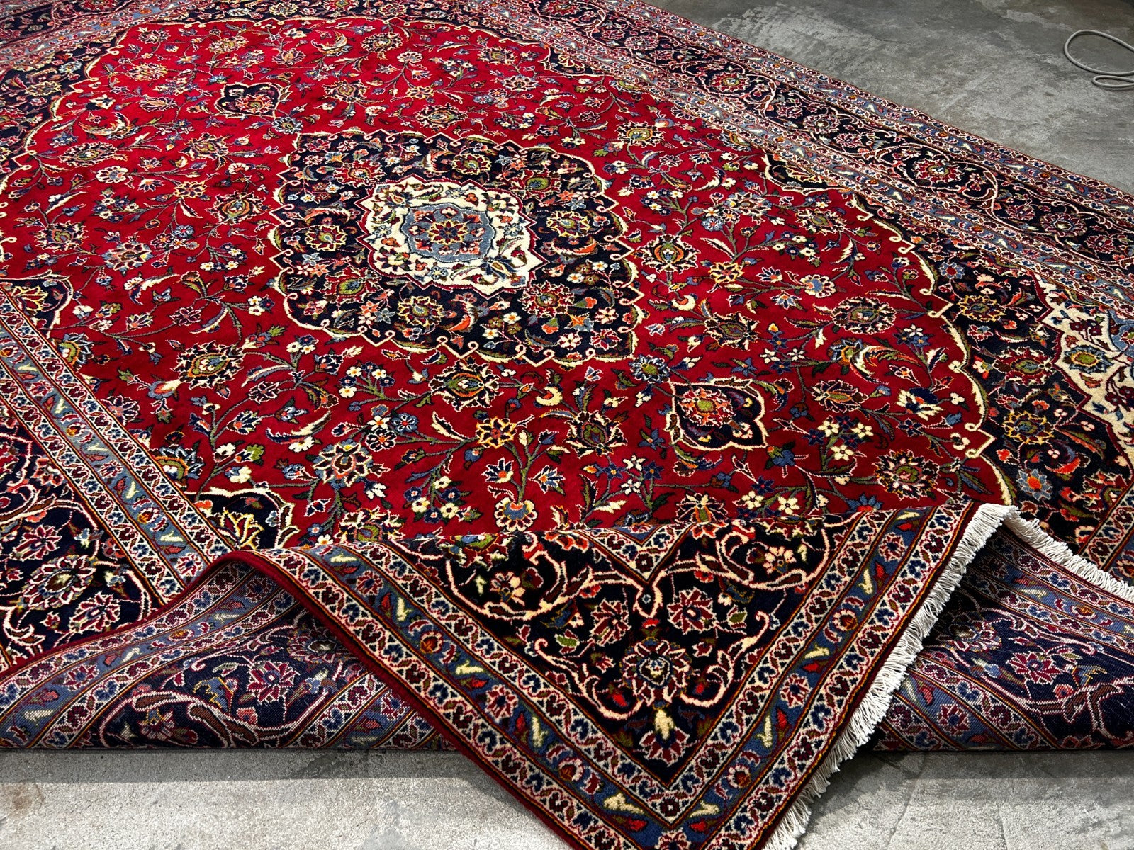 8'2"x12'4" Hand-Knotted 100% Wool Pile Kashane Area Rug - Carpet